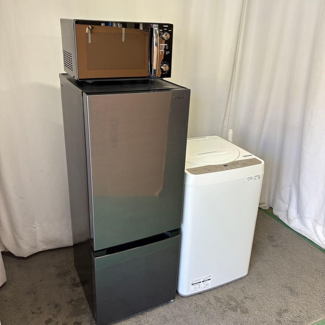 167⭕️冷蔵庫　洗濯機　レンジ　シャープ　一人暮らし　セット　23年　設置無料