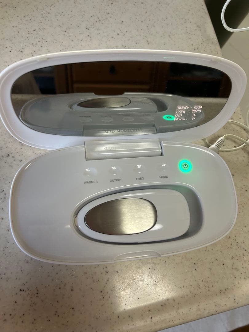 モイスティーヌ美顔器 温熱機能 内蔵ミラー付き
