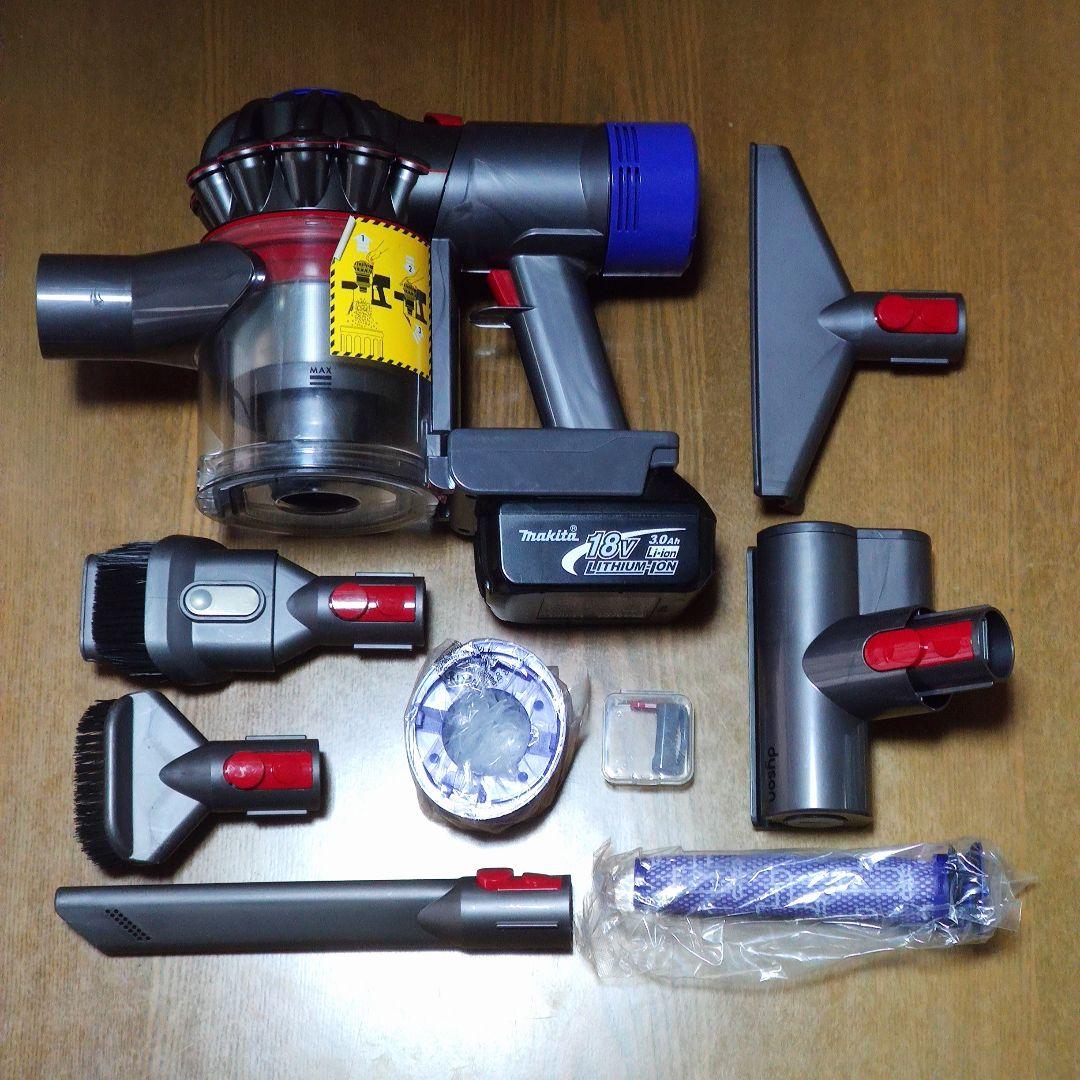 割引中ダイソンV8SV10掃除機＋マキタ18vアダプターセット分解清掃済み動作品