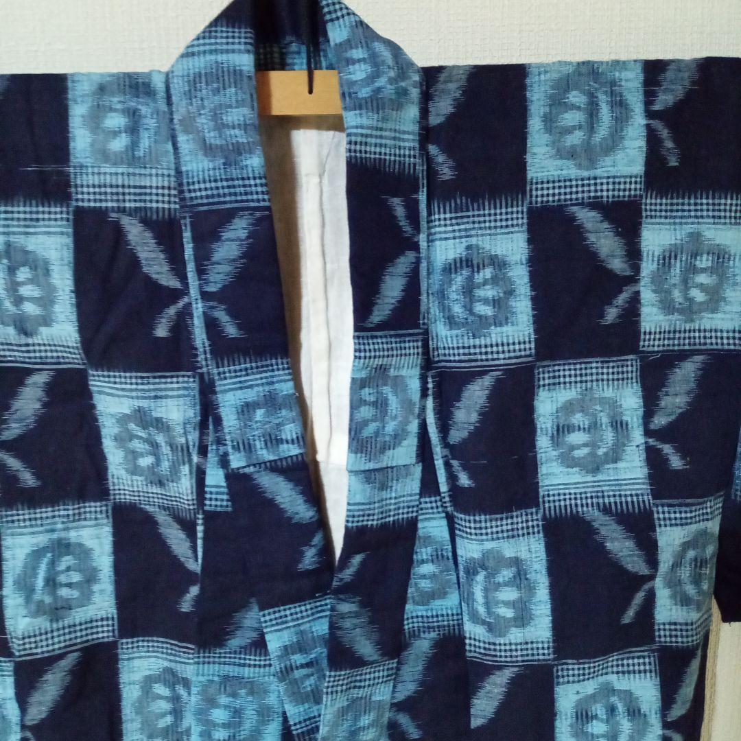 藍染め　野良着　古着　古布　木綿　レトロポップ　藍染めヴィンテージ　ボロ藍染め