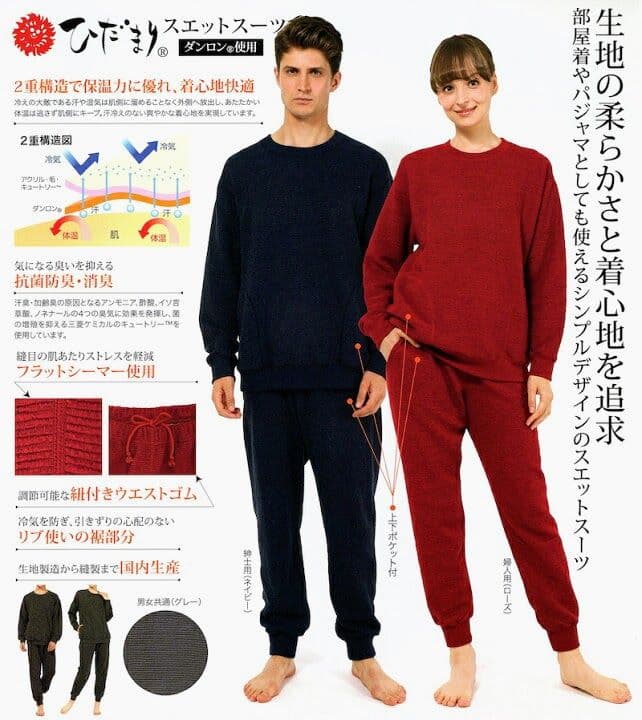 ひだまり スエットスーツ 上下　紳士用 Ｌサイズ ダンロン 抗菌・消臭11