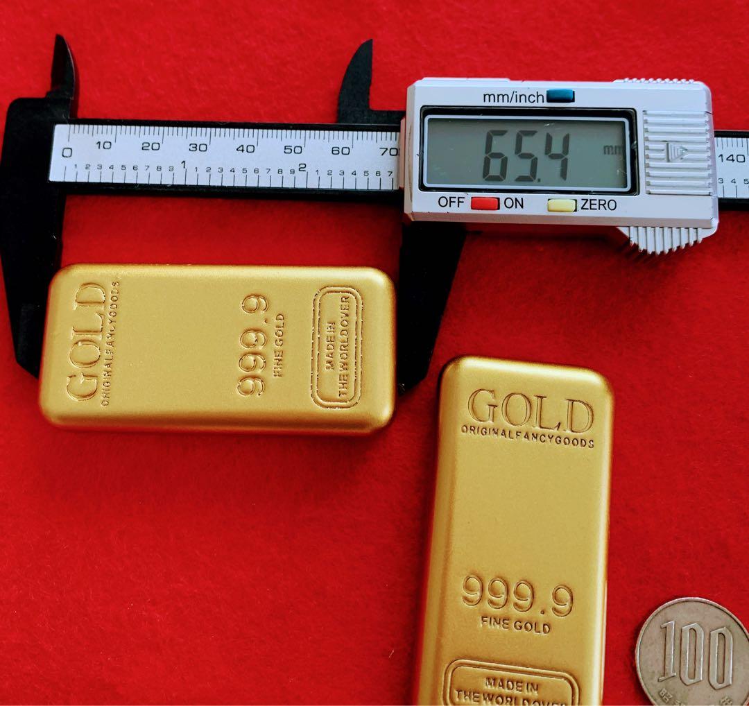 大型金塊 5個セット レプリカ インゴット ゴールドバー 999.9 純金塊