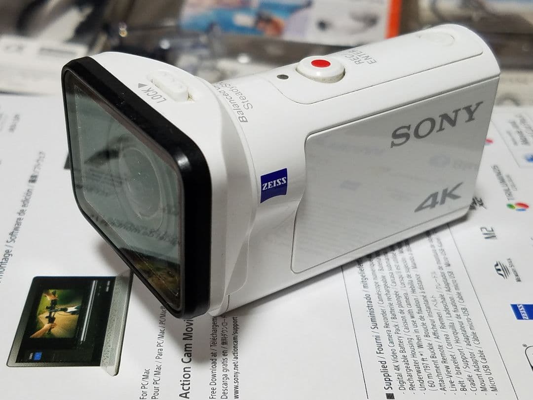 SONY アクションカム FDR-3000R 三脚他付 4K ビデオカメラ 配信