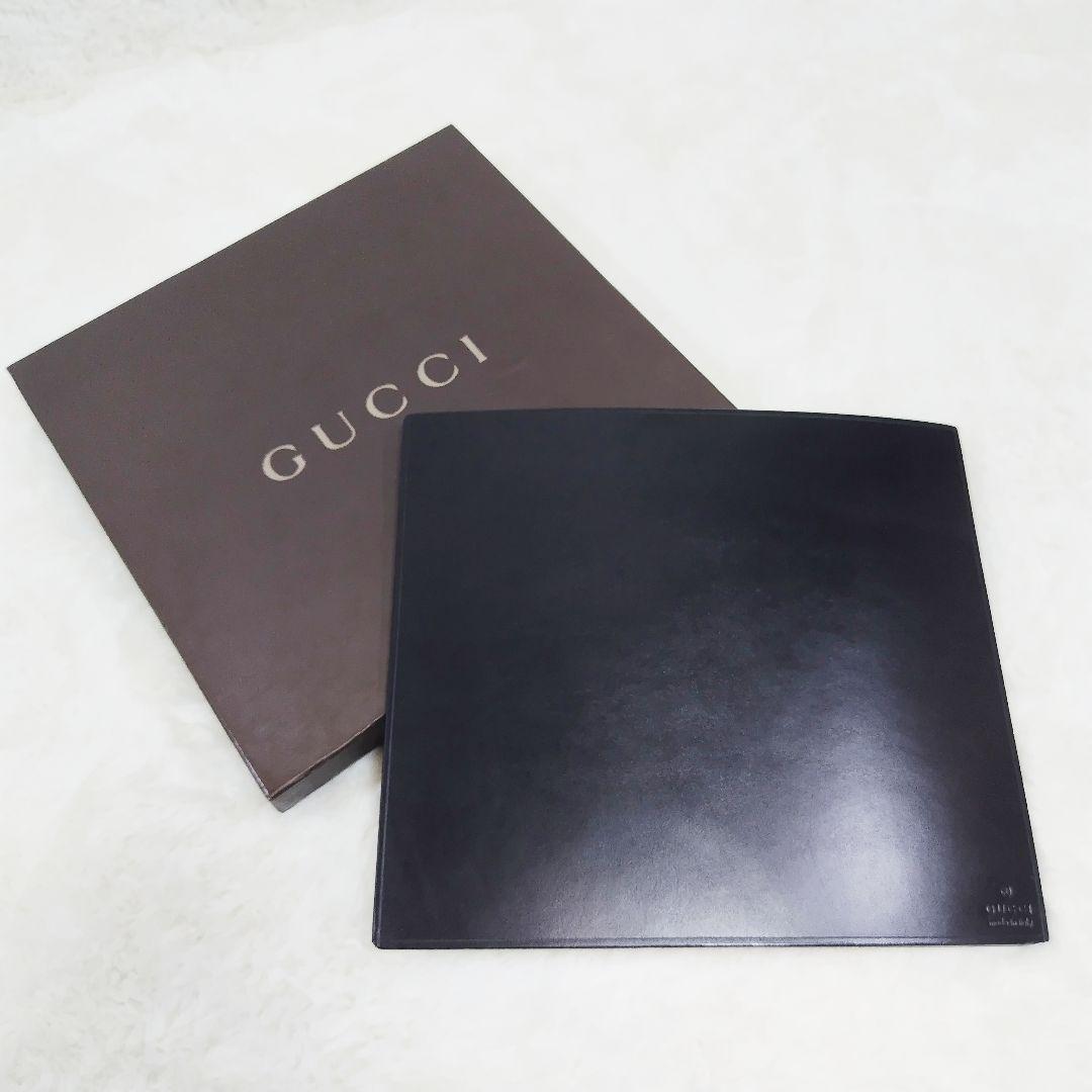グッチ GUCCI マウスパッド レザー ブラック