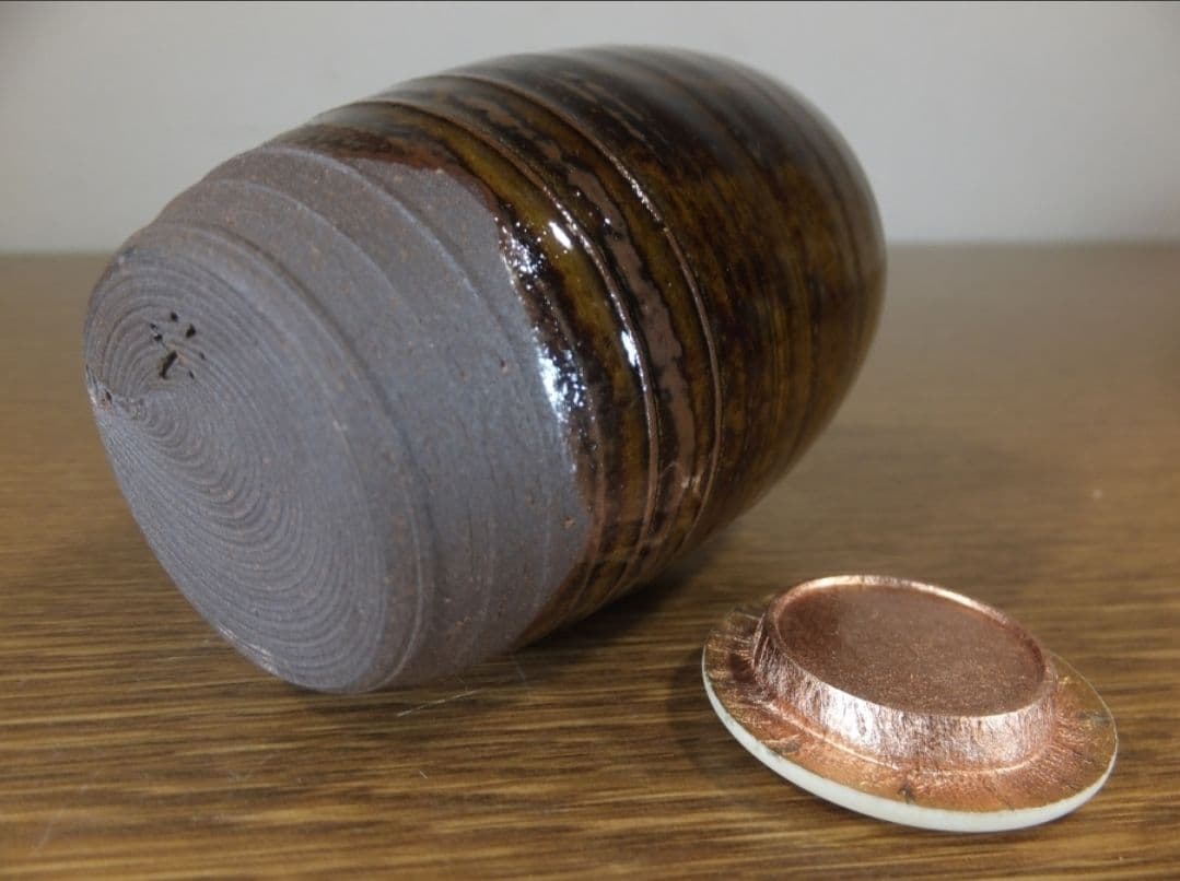 真作保証 近重治太郎 自作 小岱茶入 小岱焼 伝統工芸功労者 コレクター放出品