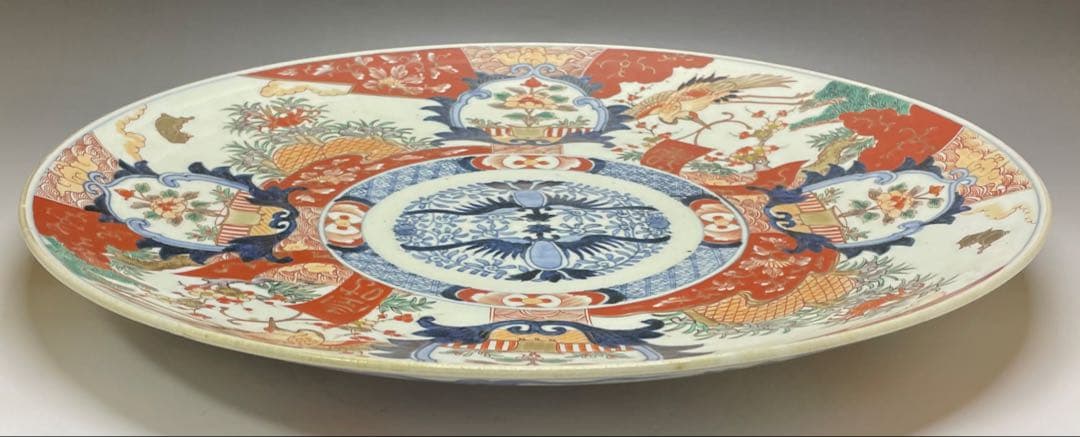 古伊万里　大皿　染錦　G917