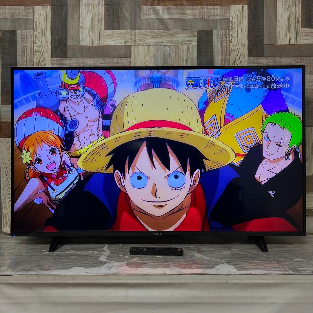 全国送料込❣️ 2年前購入フナイ55型4K液晶テレビWチューナー外付けHDD録画可