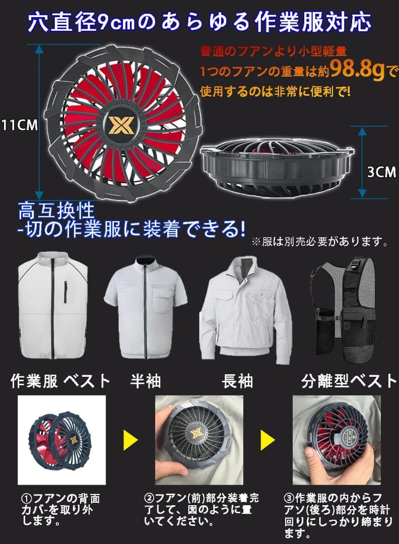 36V ファンバッテリーセット 新品 空調服 暑さ対策
