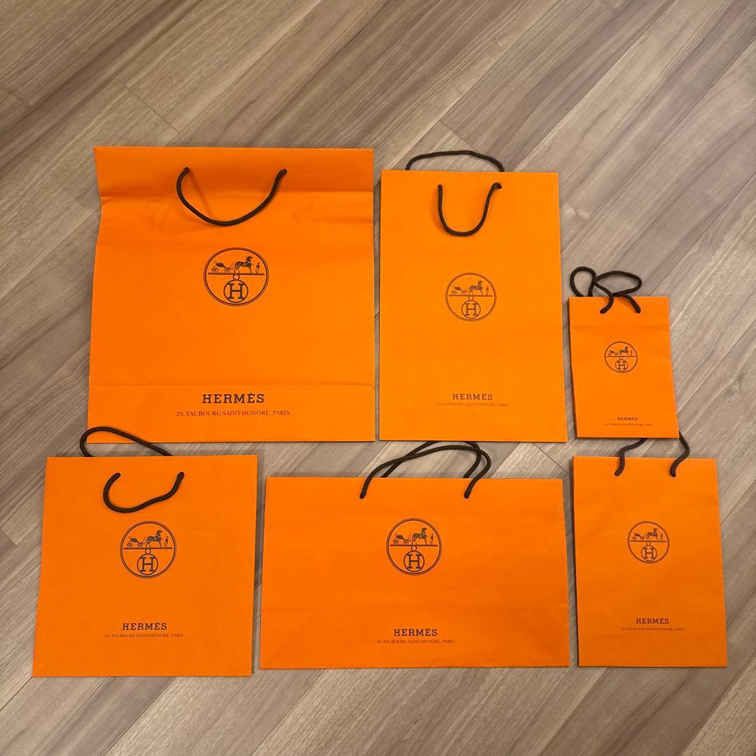 HERMES オレンジショップ袋 40枚セット
