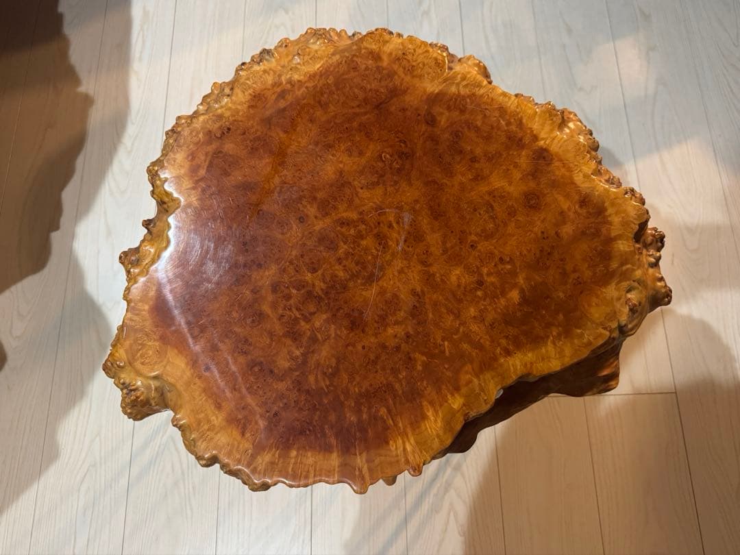 花梨瘤 瘤座卓 一枚板 瘤杢 天然木 カリン