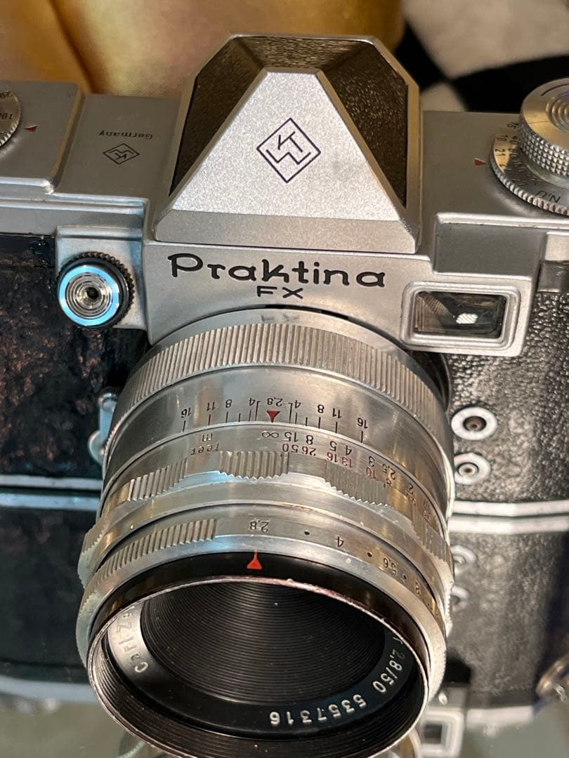 Praktina FX Tessar 50mm f2.8 ウエストレベル付き