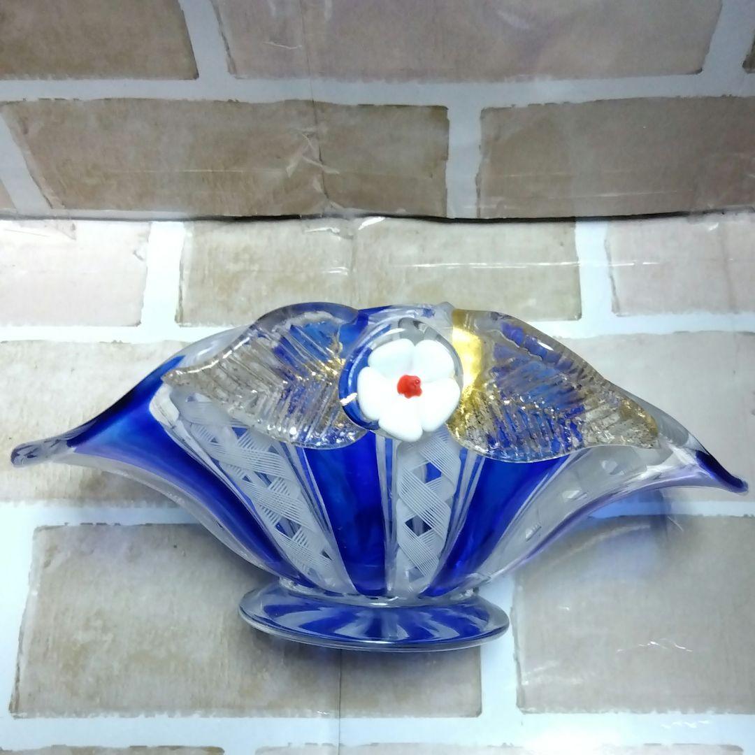 ベネチアンガラス　MURANO　ムラノ コンポート　器
