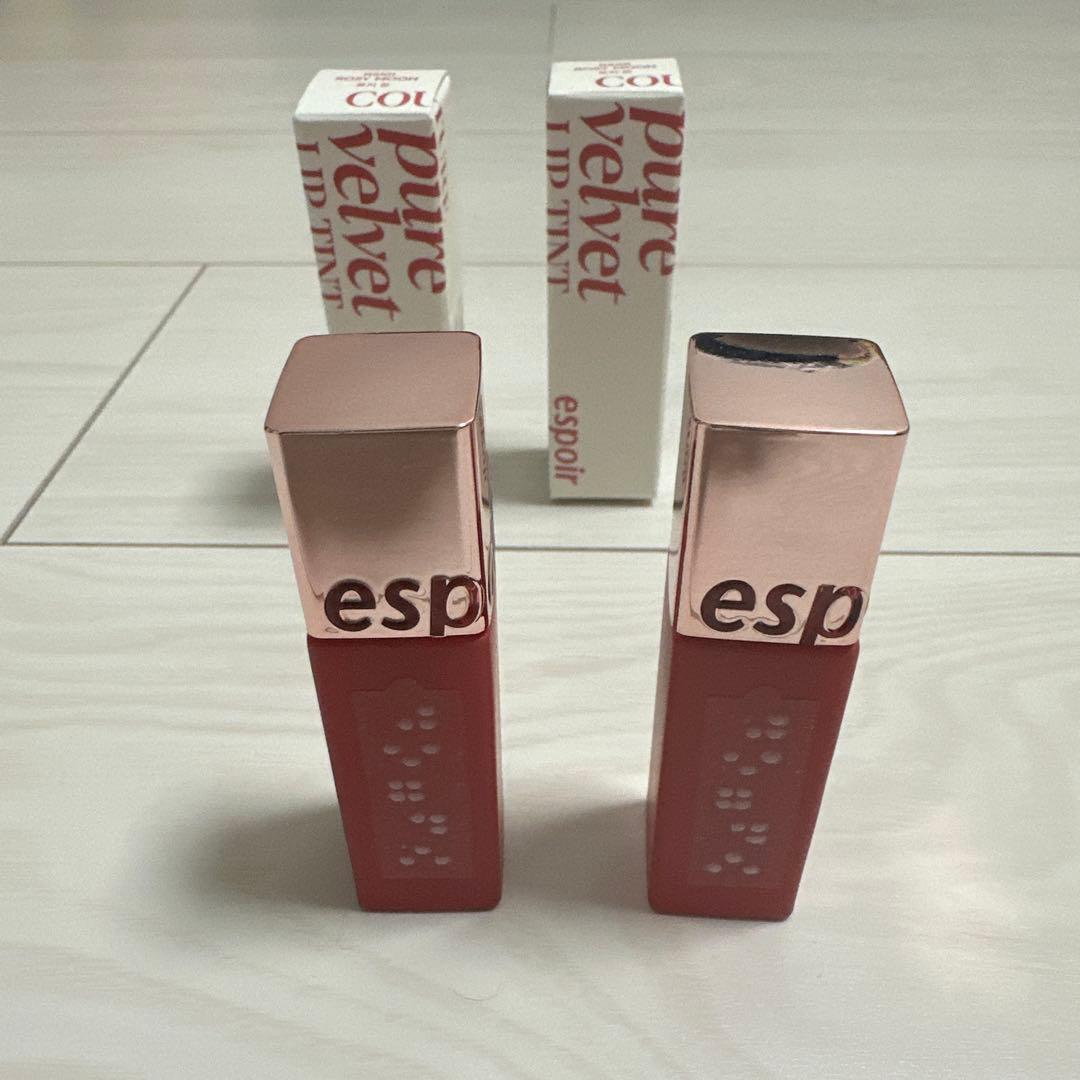 espoir pure velvet lip tint 2本 ROSY MOON