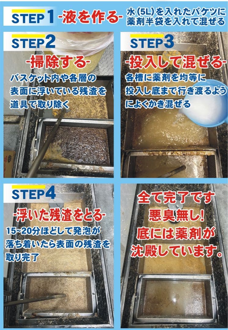 美らちゅら超洗浄（グリストラップ）２袋 美ら技研　無臭力が凄い