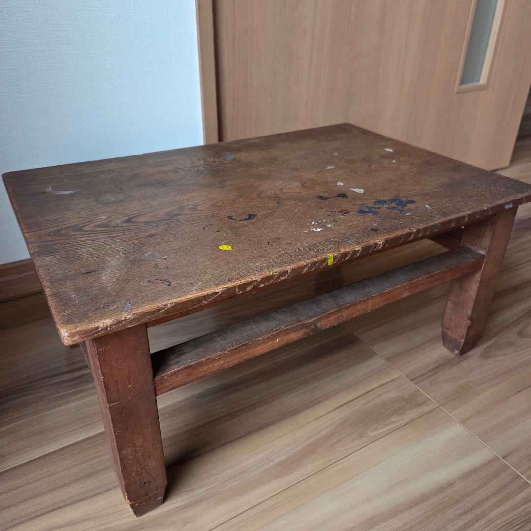 木製 無垢 小さなちゃぶ台 レトロ 古家具 古道具 可愛い飾り棚 アンティーク