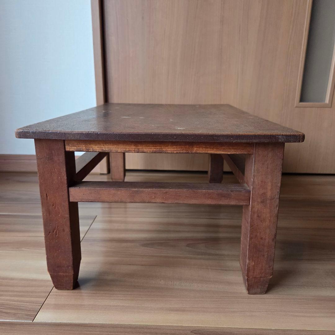 木製 無垢 小さなちゃぶ台 レトロ 古家具 古道具 可愛い飾り棚 アンティーク