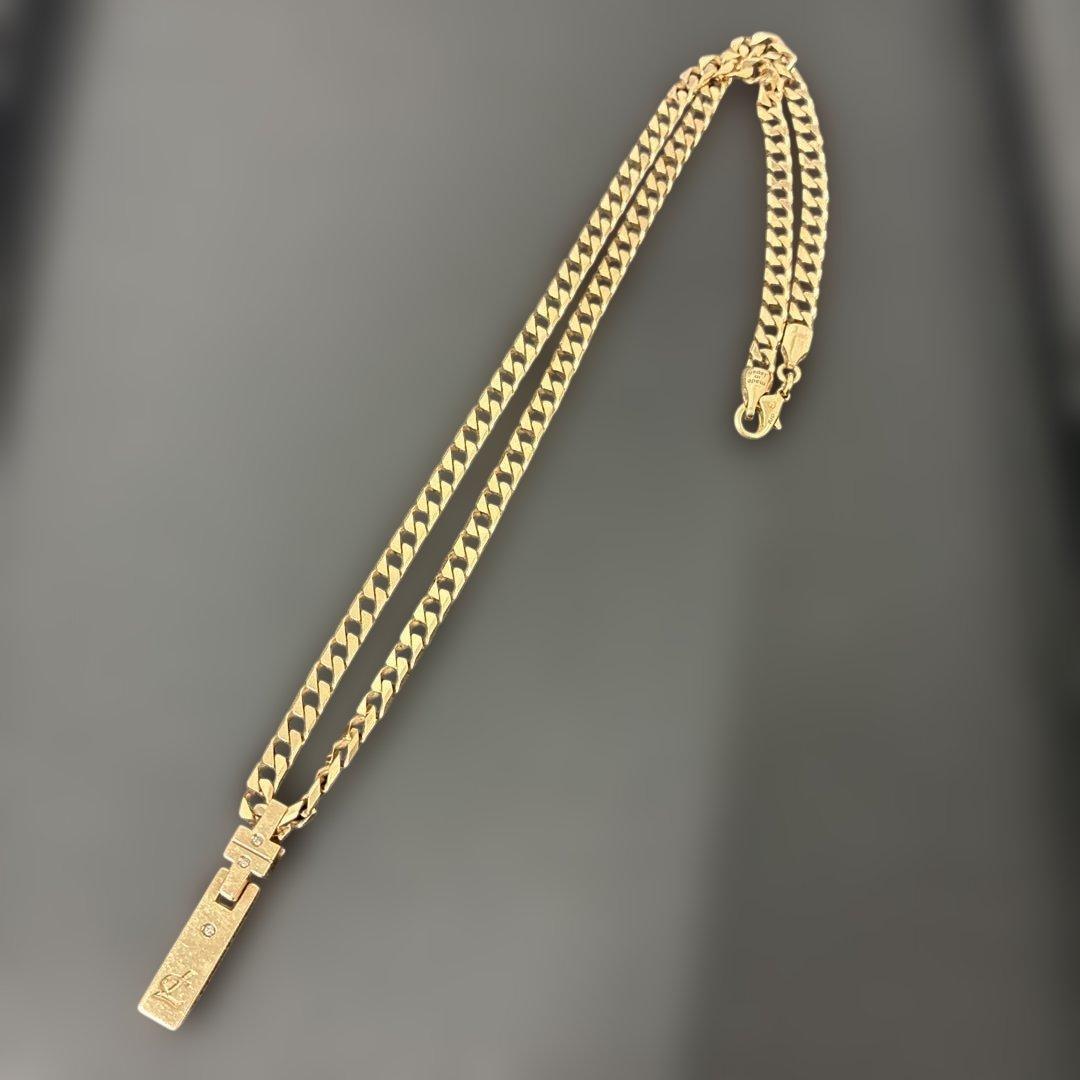 Leda SILMA レダシルマ K10 ダイヤ付きネックレス