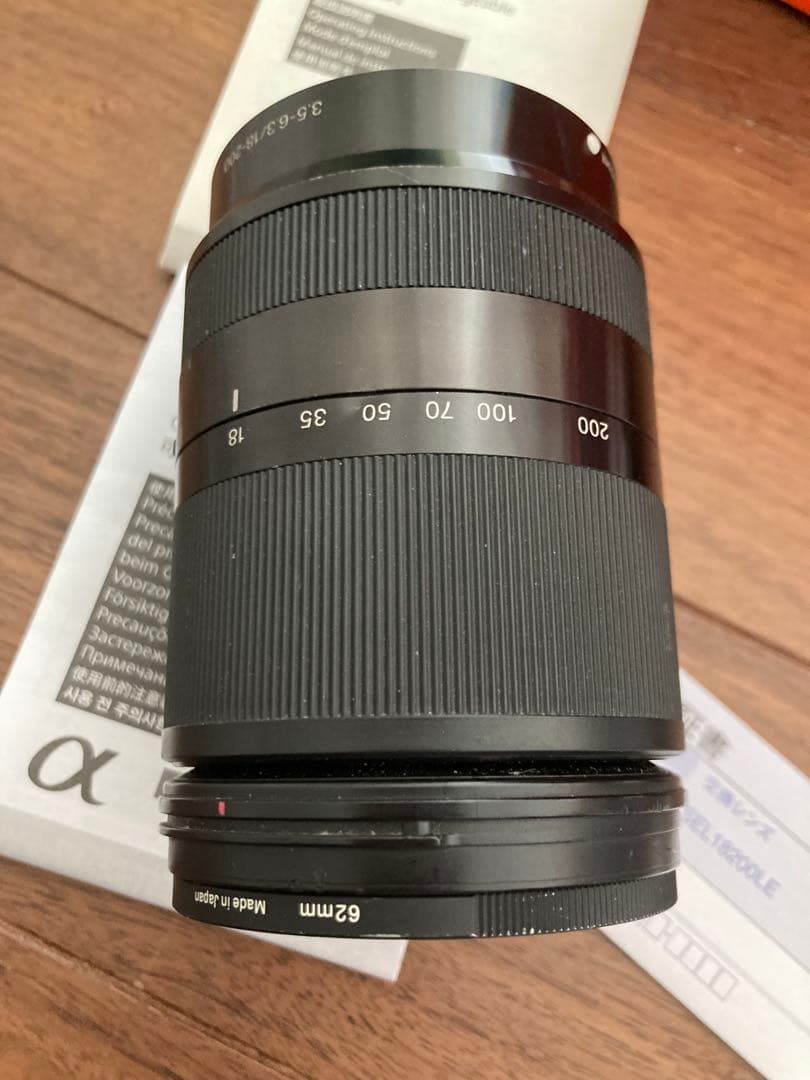 SONY SEL18200LE 交換レンズ ジャンク レンズフードレンズカバー付