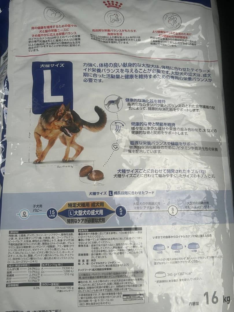  CANIN 大型犬用マキシアダルト 16kg