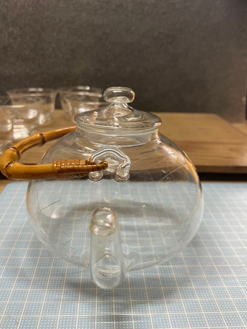 玻璃　茶器【m1042 茶道　茶道具　煎茶　ガラス　硝子　パイロン 】