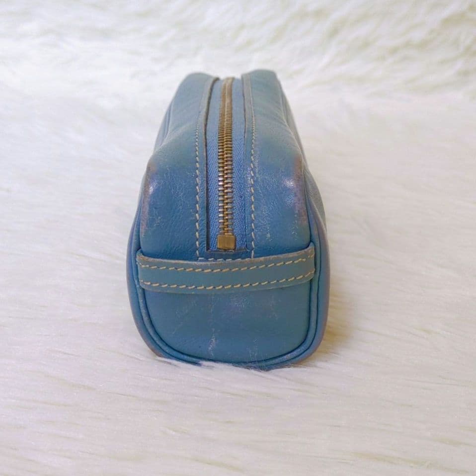 HERMES ペンケース 四角型 ライトブルー