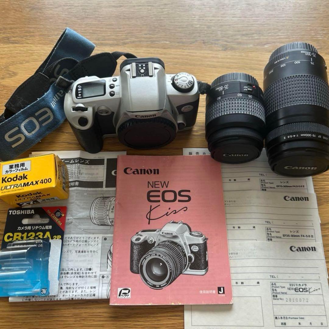 Canon NEW EOS Kiss 一眼レフ フィルムカメラ ズームレンズ