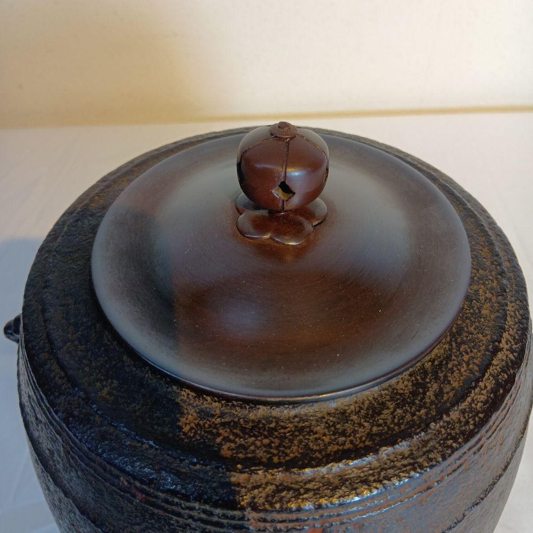 値下げ茶道具　南部盛岡(熊谷喜平作)面取風炉　 梵鐘釜、五徳一式　共箱　しおり付