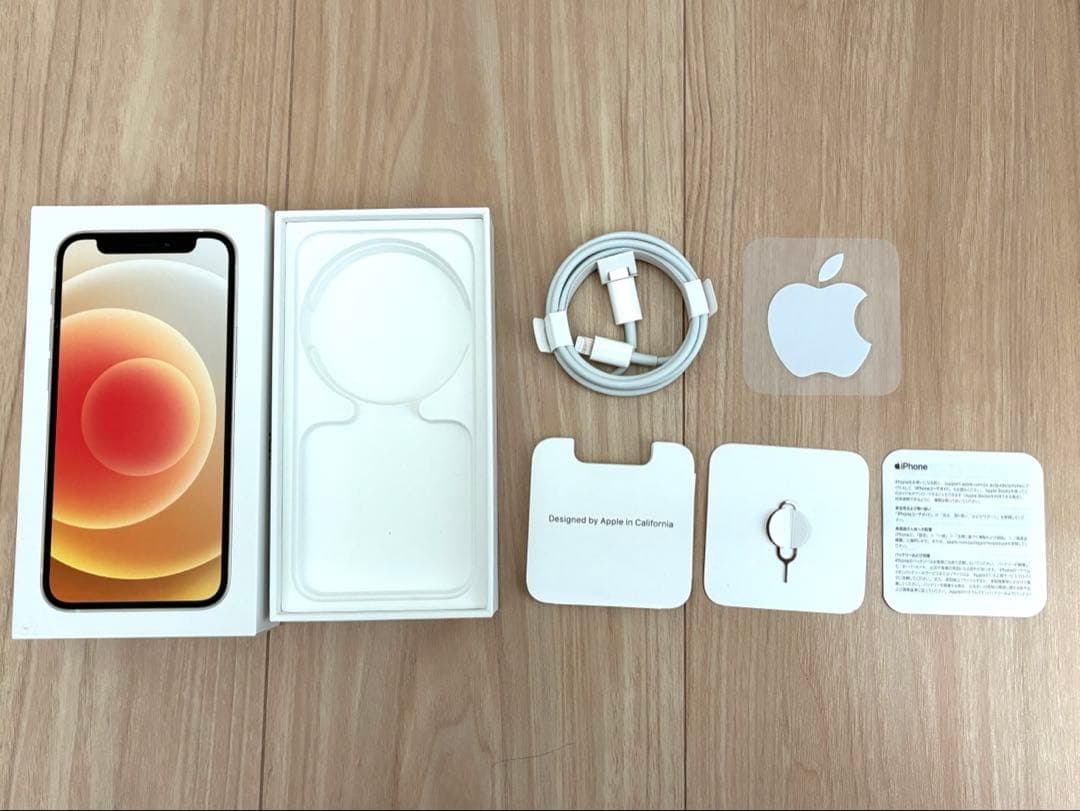 【美品】iPhone12 mini 128GB ホワイト 85% SIM解除済み