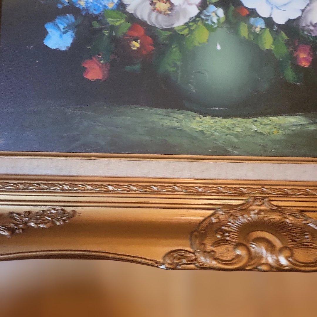 非売品 希少 S.ENDOH 豪華装飾額縁付き 花 絵画