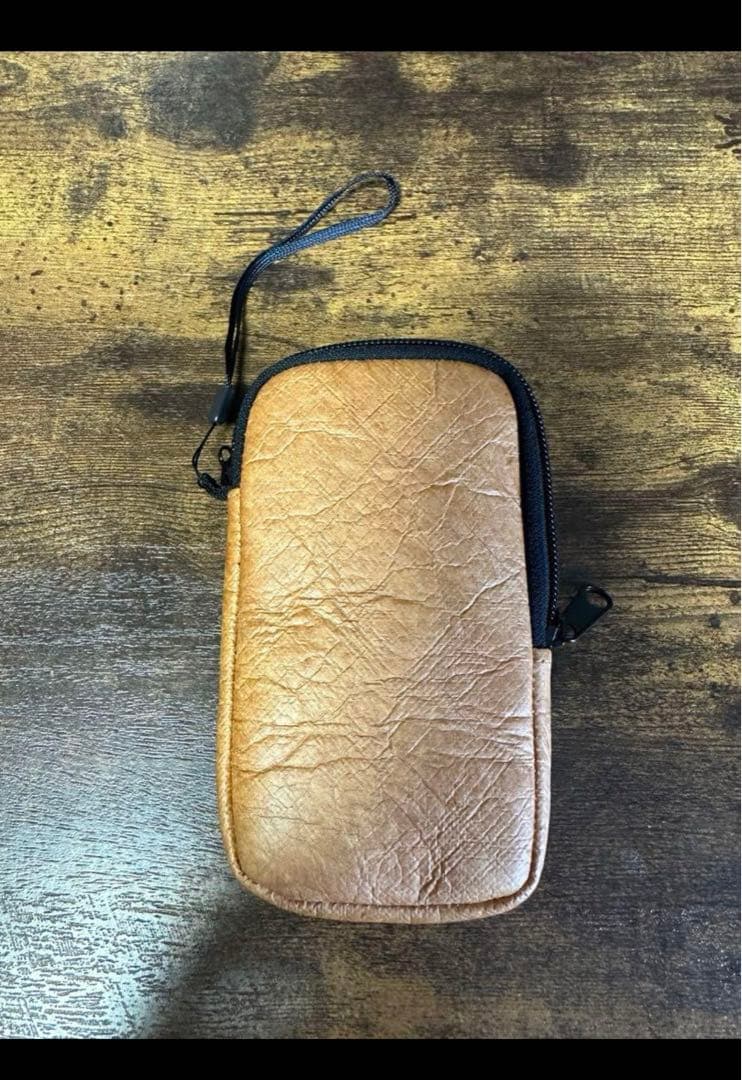 クッション ポーチ スマホポーチ 保護ケース 茶色