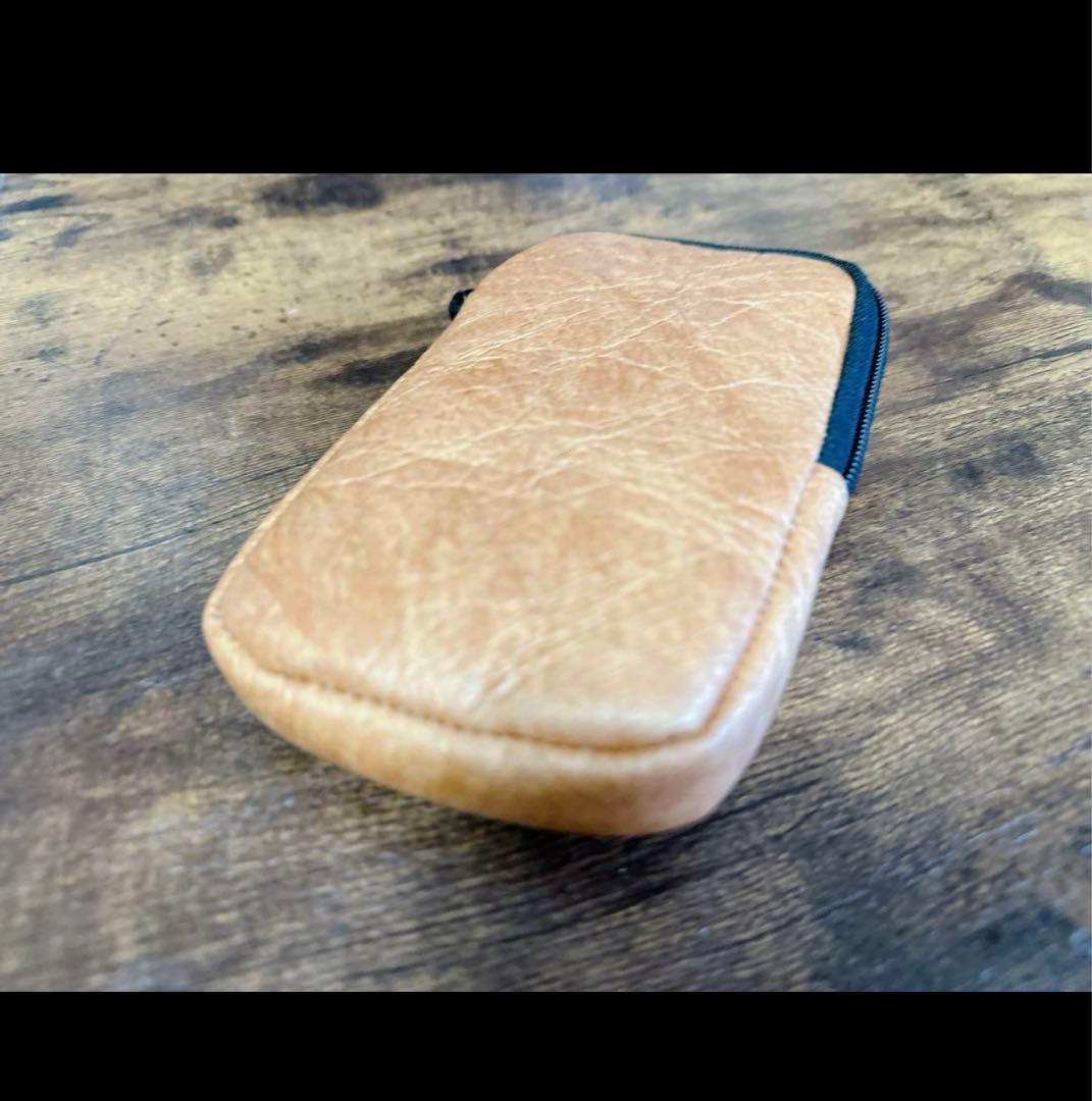 クッション ポーチ スマホポーチ 保護ケース 茶色