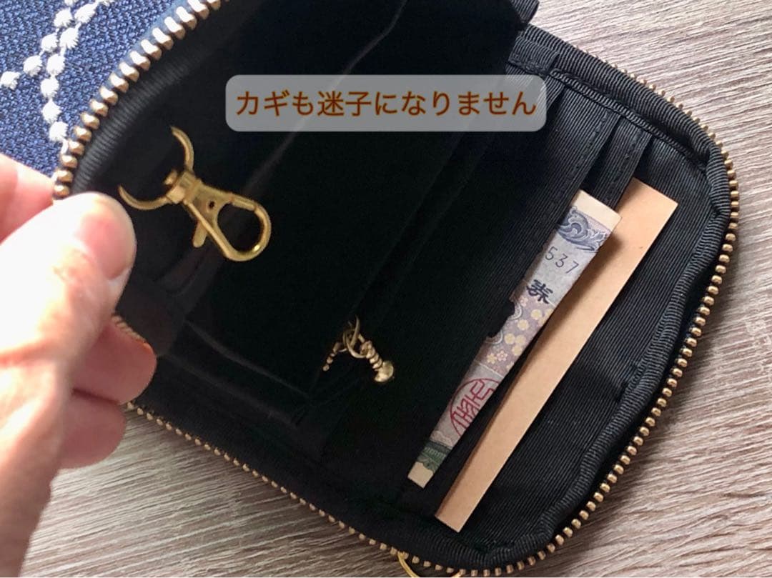 ★nae【キーポーチ／スマホショルダー】タンバリン チャコール
