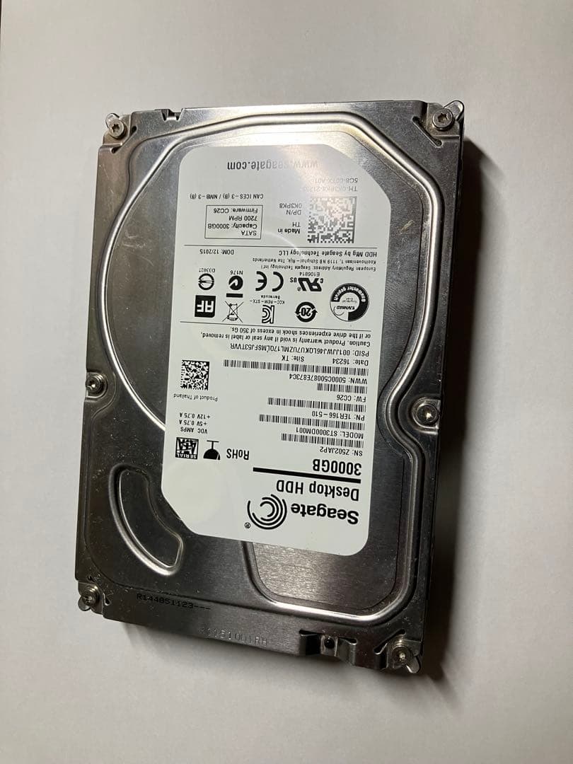内蔵型ハードディスクドライブ Seagate ST3000DM001 3000GB HDD