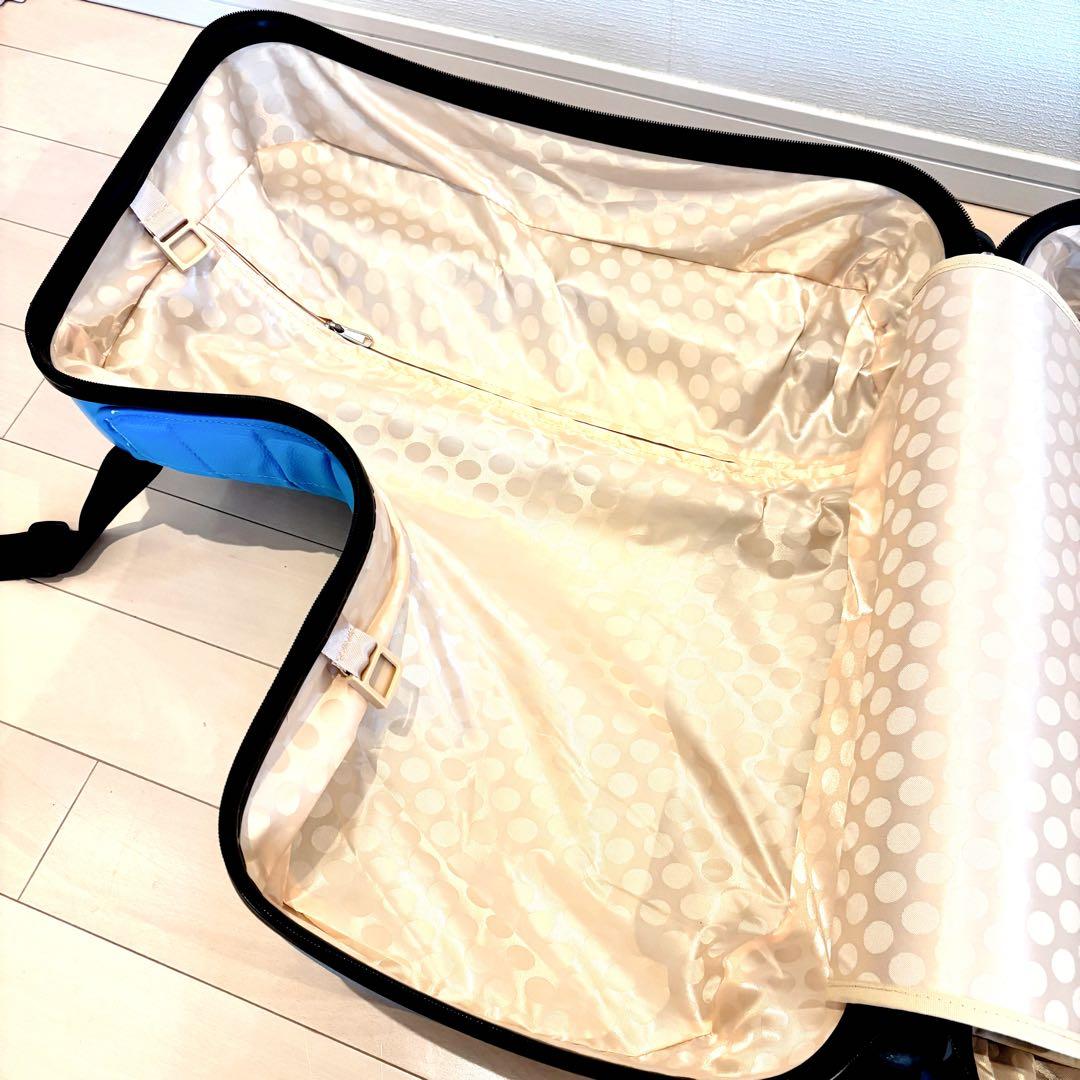 【美品】NORICCO 子どもが乗れるキャリーケース プレミアムシート 旅行 青