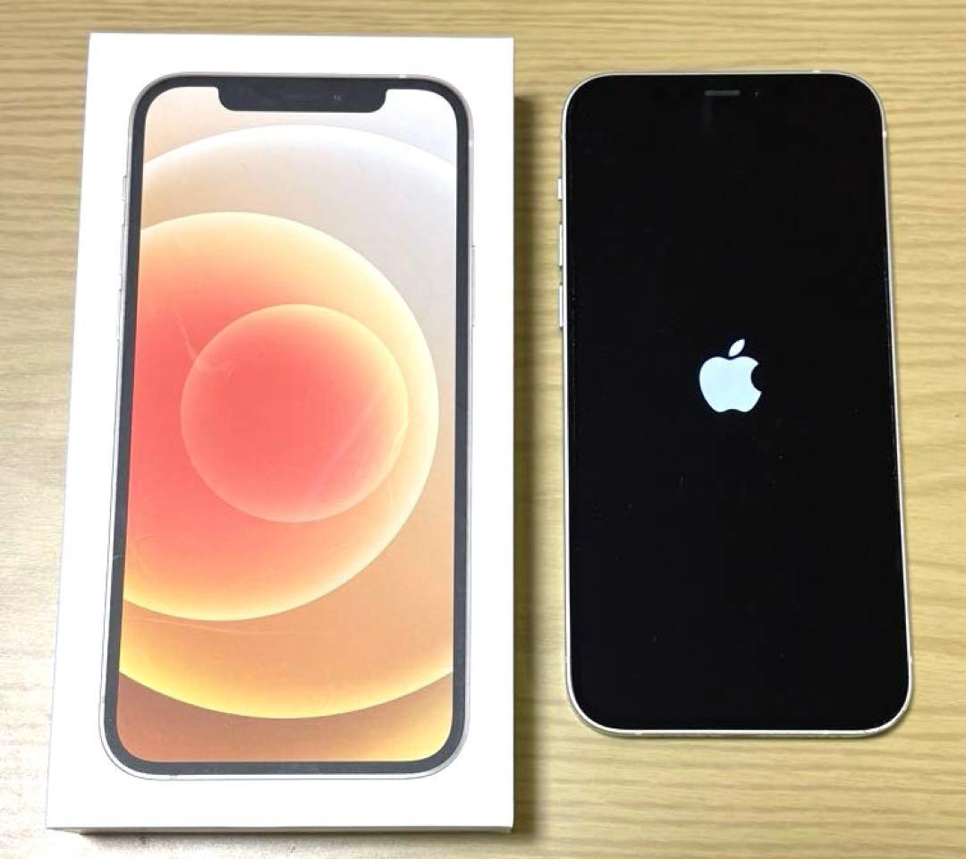 Apple iPhone 12 本体　ホワイト　64GB 美品　バッテリー75%