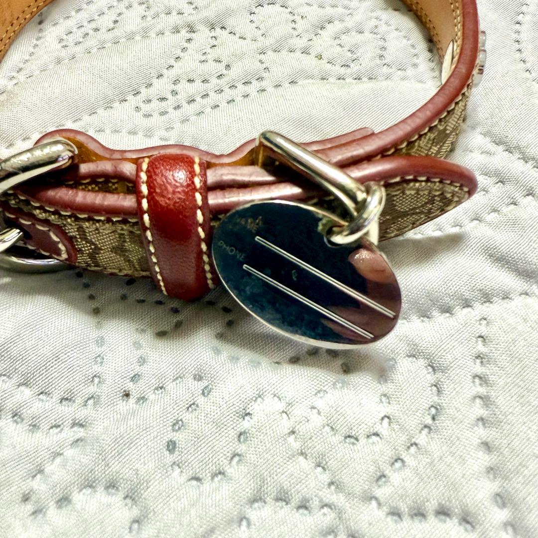 こ*く様 【美品】COACH 犬用首輪 Sサイズ シグネチャー ハート 赤