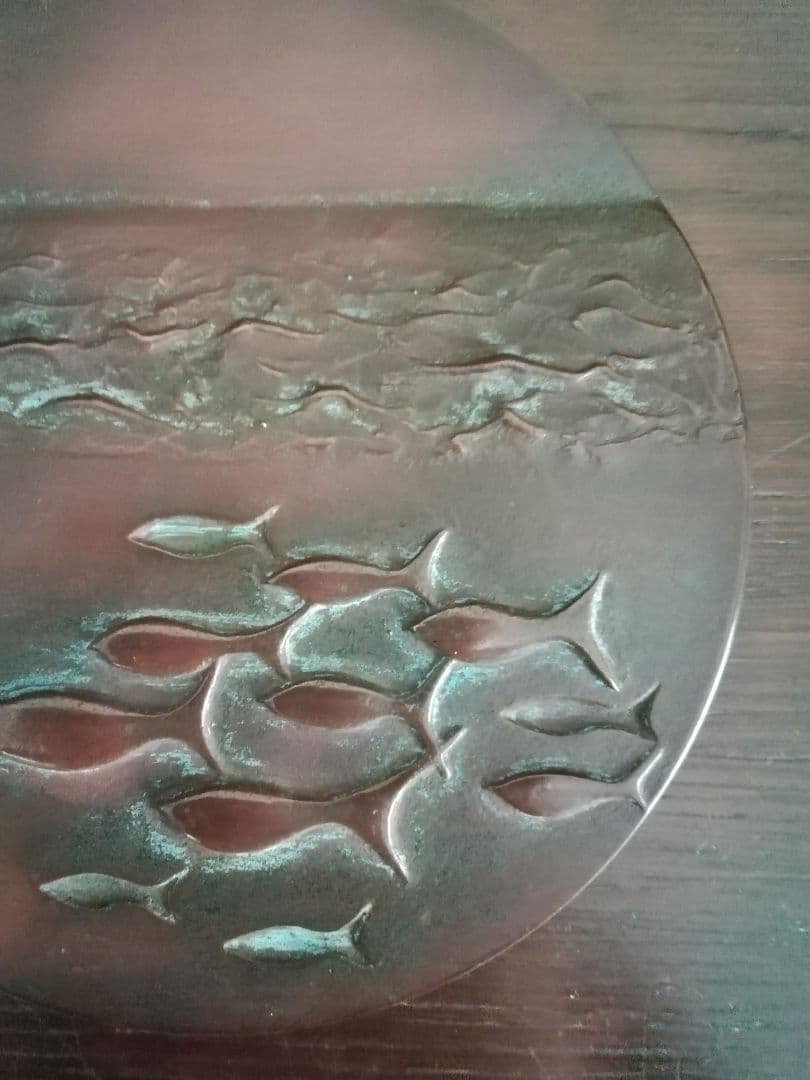 逸品　貴重　Claude Lhoste　ブロンズメダル　泳ぐ魚　パリ造幣局博物館