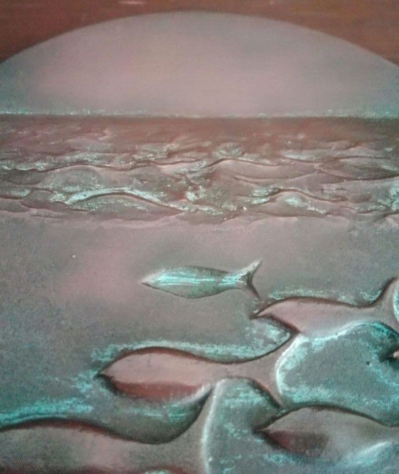 逸品　貴重　Claude Lhoste　ブロンズメダル　泳ぐ魚　パリ造幣局博物館