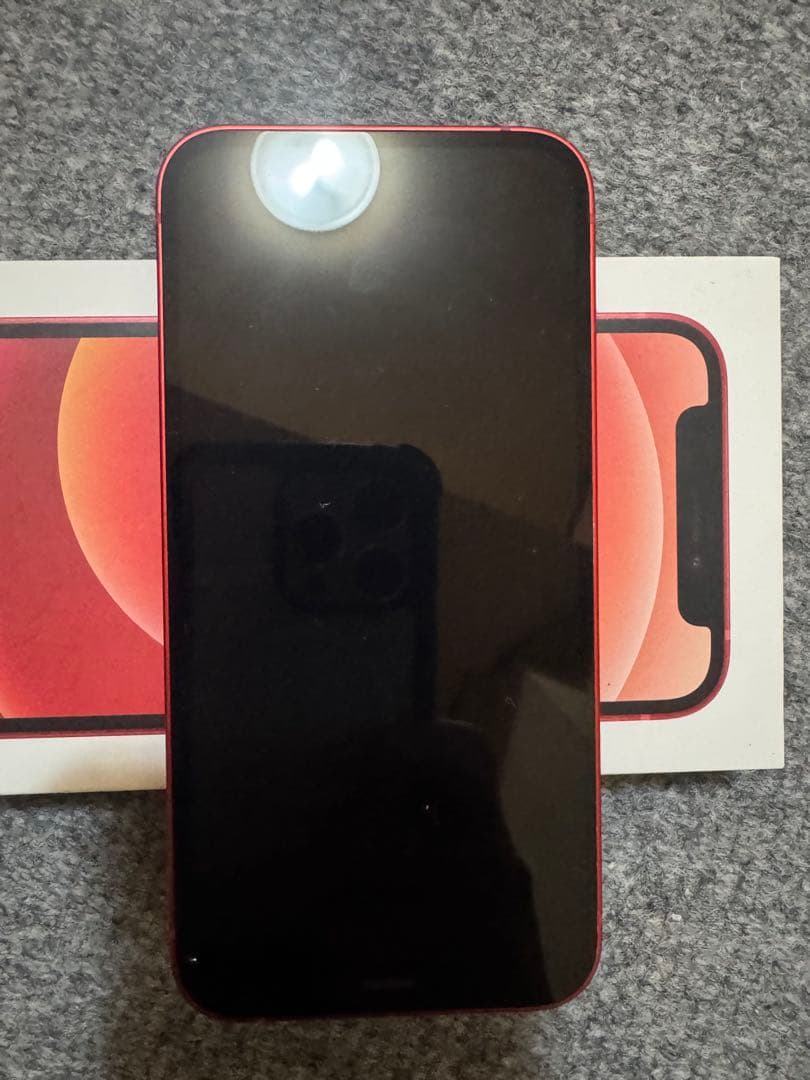 Apple iPhone 12 mini 128g 赤色 本体　ガラスフィルム