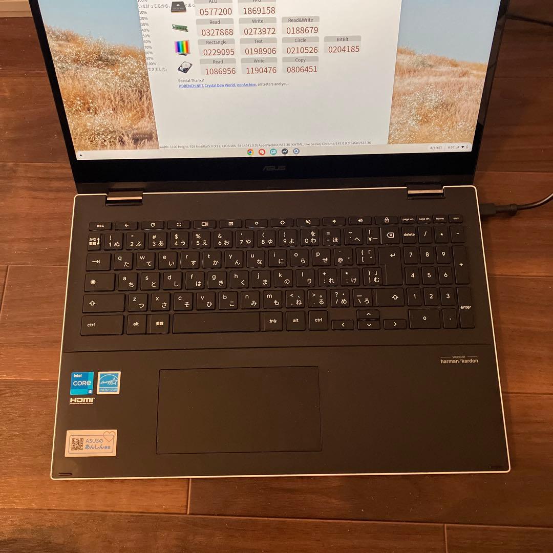 Chromebook本体 ASUS Chromebook i5-1135G7 8G 256G