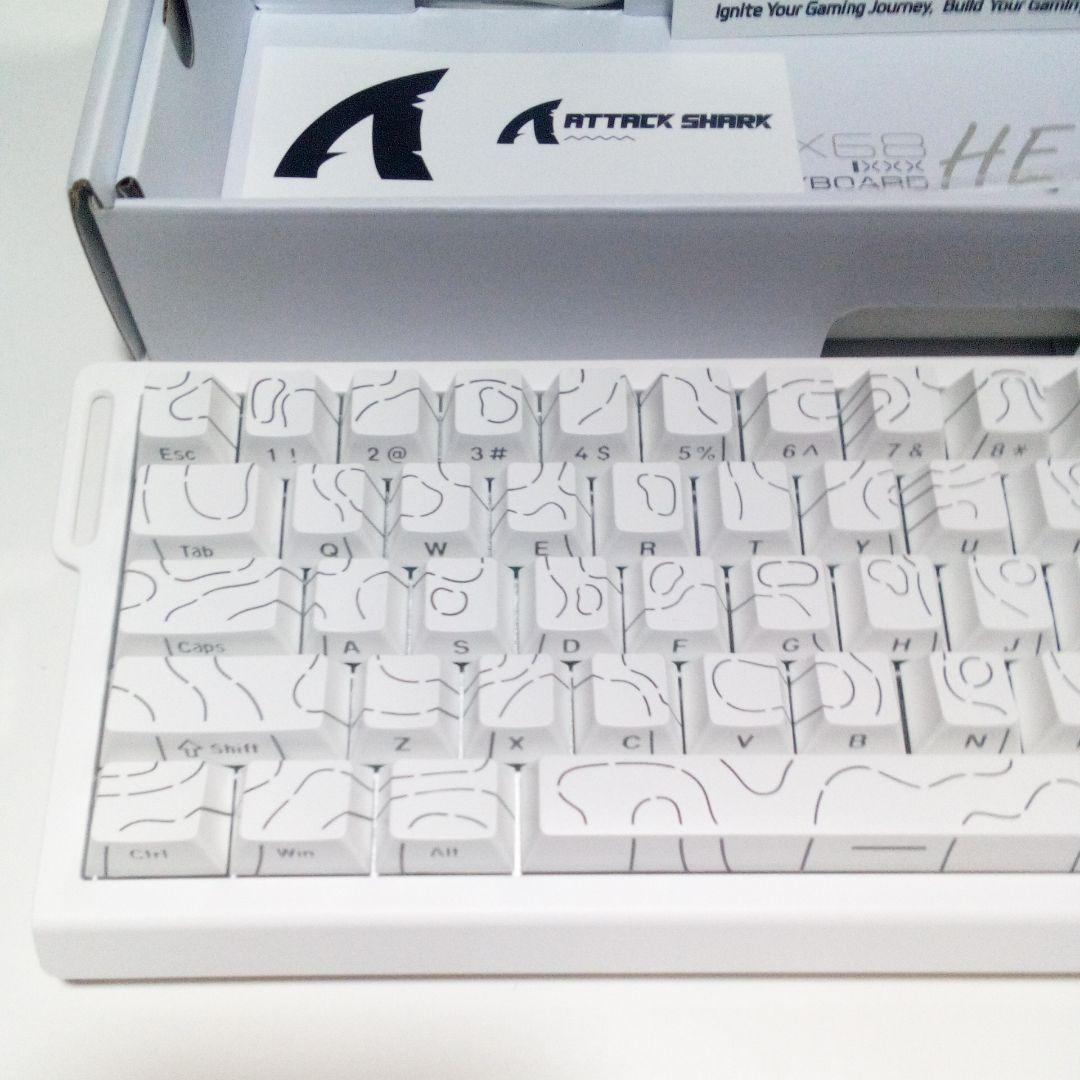 ATTACK SHARK X68 HE ホワイトキーボード本体