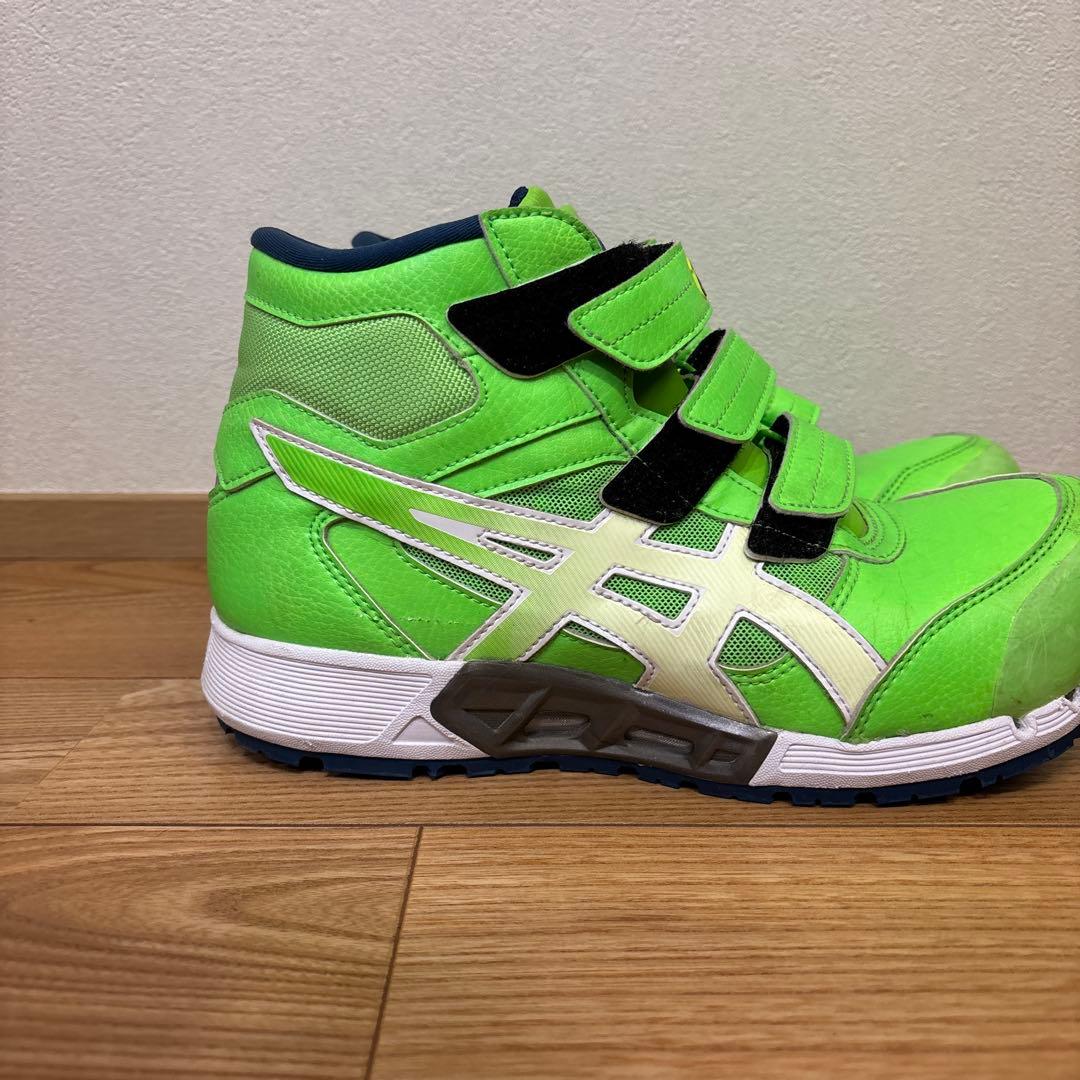 ASICS グリーン ハイカット安全靴