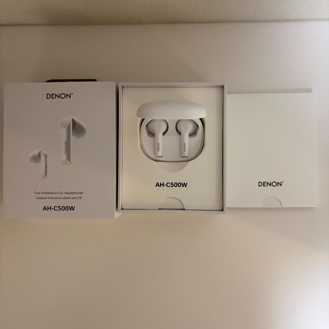 【極美品】DENON AH-C500W ワイヤレスイヤフォン AirPods