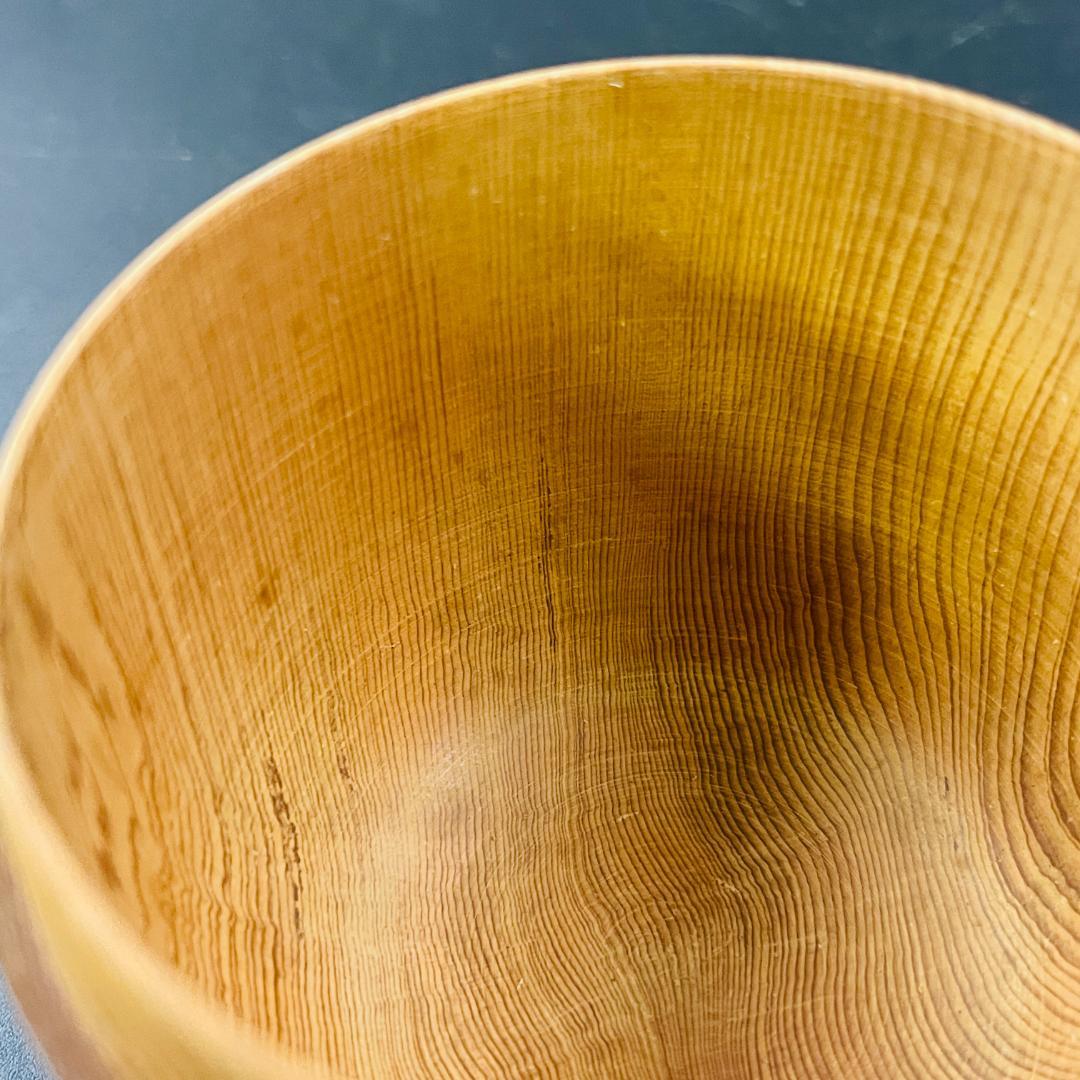 天然木 欅 刳り貫 棗 なつめ 茶筒 木製茶器 茶道具 木目美品 R8SA91