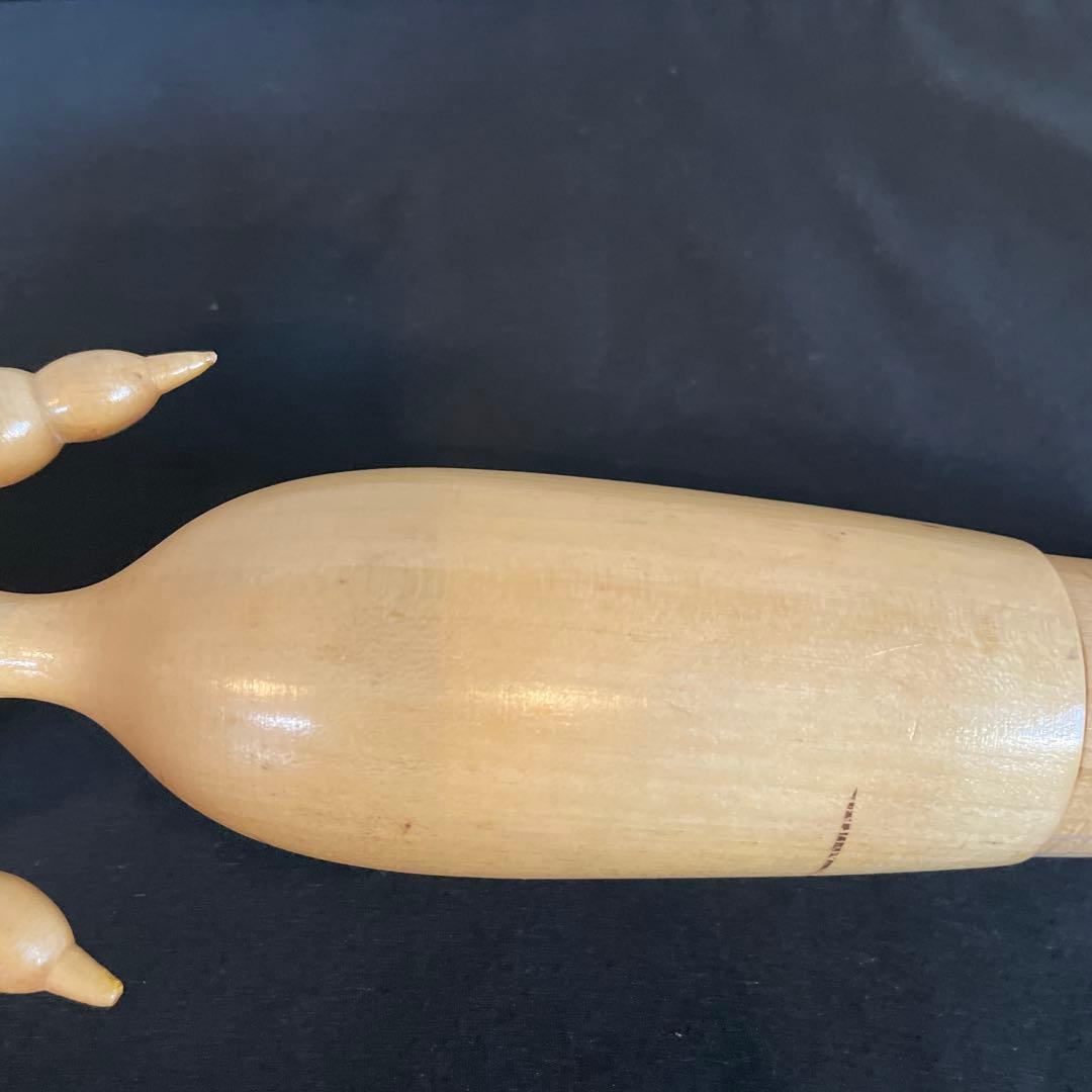 ヴィンテージクリエイティブ創作こけし【銘入り】二体　37センチ 29センチ