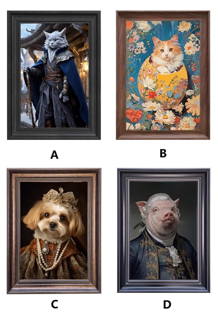 画集5 - ペット似顔絵アートオーダーメイド、サプライズギフト、インテリア装飾