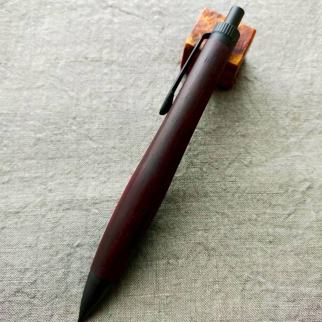 マリティマ　ボワドローズ　ハンドメイド　木軸シャープペン　0.5mm　ブラック
