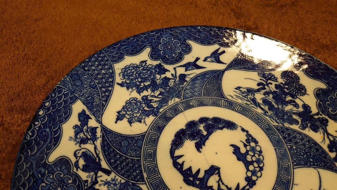 古伊万里　伊万里　染付　大皿　蔵出し　１客