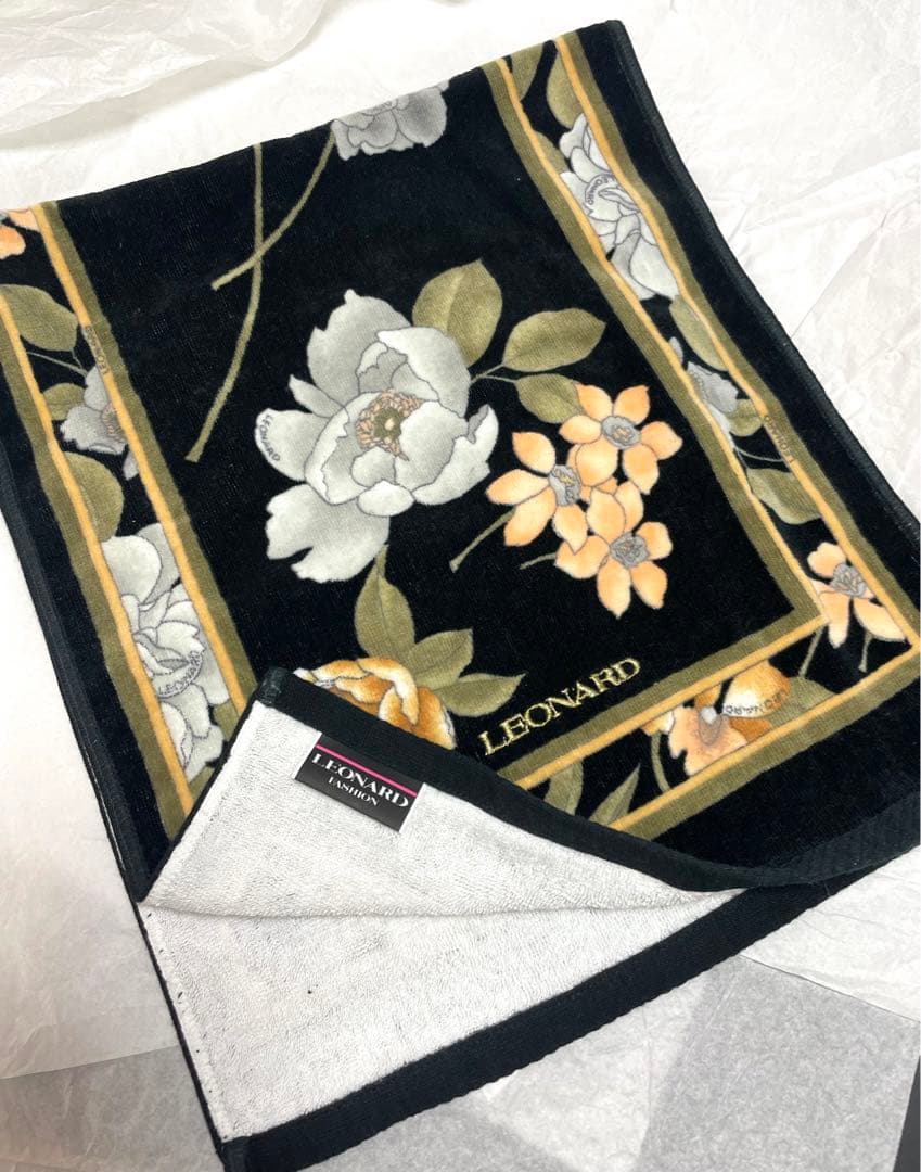LEONARD レオナール バスタオル フェイスタオル 2点セット★新品 希少