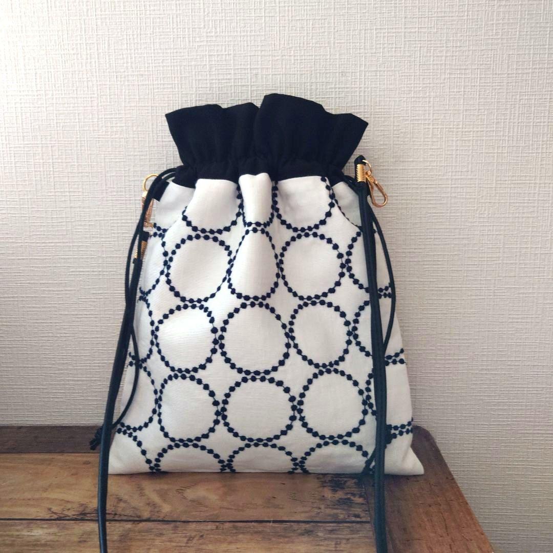 ミナペルホネン　タンバリン　巾着バック　巾着ショルダー　ハンドメイド